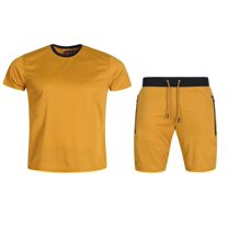 Men's Blank Classic Summer Outfit 2-Piece Set Short Sleeve T Shirts and Shorts