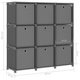 thumbnail image 2 of vidaXL 9-Cube Display Shelf with Boxes Gray 40.6"x11.8"x42.3" Fabric, 2 of 6