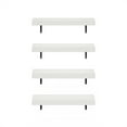 thumbnail image 3 of Furinno Tanna 22-Inch Wall Mounted Floating Display Shelves in White Set of 4, 3 of 6