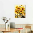 thumbnail image 2 of ARISTURING Sunflower Wall Art Farmhouse Sunflower Hummingbird Pictures Wall Decor Country Rustic Canvas Prints Artwork Paintings Home Decorations For Bathroom Kitchen Dinning Room Bedroom Framed, 2 of 4