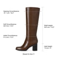 thumbnail image 2 of DREAM PAIRS Women's Knee-High Boots, Square Toe Chunky Block Heel Tall Boots, Fashion Dressy Boots for Fall and Winter, 2 of 6