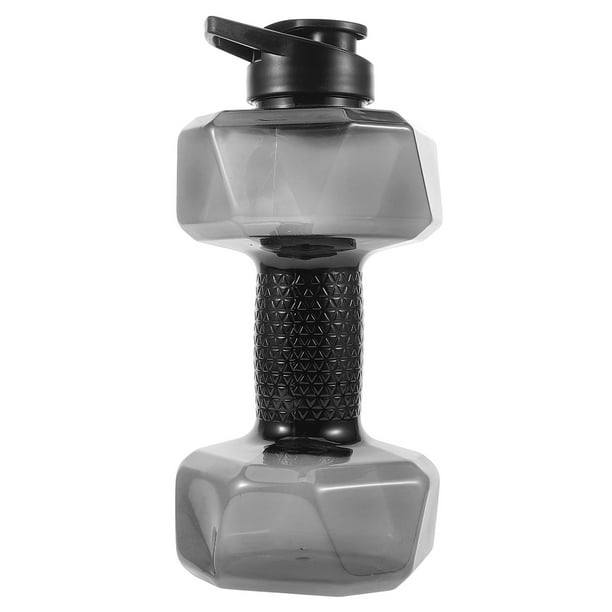 GOOHOCHY Botella de agua potable con forma de mancuerna, creativa, portátil y para fitness.