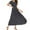 Black, variant on MOJOGO Dresses for Women Short Sleeve Crewneck Flowy Maxi Dress Polka Dot Summer Outfits for Beach Wedding Guest Vacation White XL