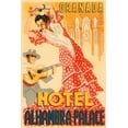 thumbnail image 2 of Retrotravel 13x18 Black Ornate Wood Framed with Double Matting Museum Art Print Titled - Hotel Alhambra - Palace, 2 of 4