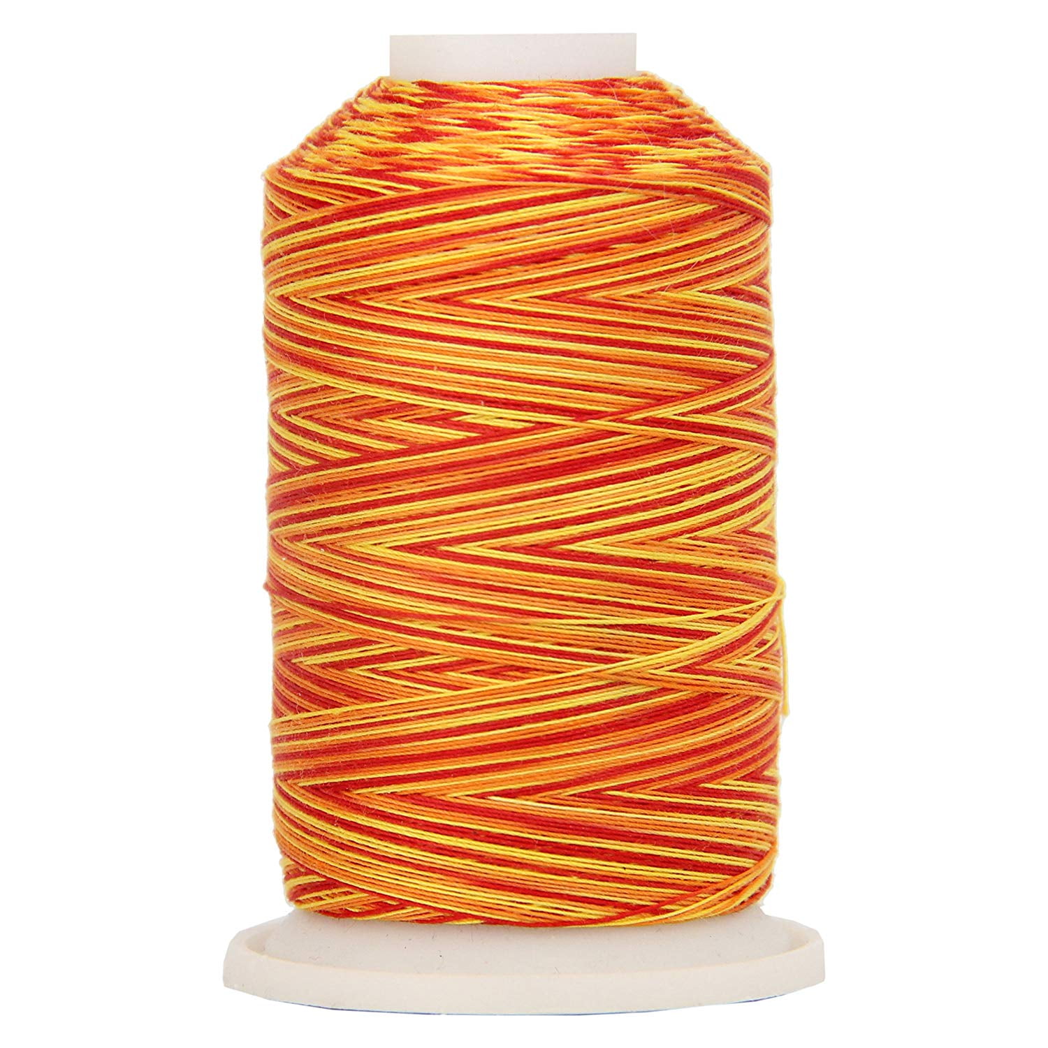 Variegated 100% Cotton Thread 600M by Threadart - Color 1108 - Firey ...