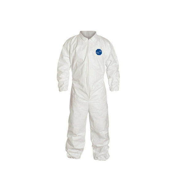 Dupont Coverall,4XL,White,Tyvek(R) 400,PK6 TY125SWH4X0006G1