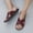 Dark Brown, variant on Men's Summer Cross Straps Slides, Casual Durable Slippers For Men's Indoor Outdoor Comfy Non Slip Activities