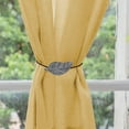thumbnail image 2 of Evideco French Home Goods Curtain Holdbacks Magnetic Wooden Leaf Curtain Tieback - Gray/Black, 2 of 6