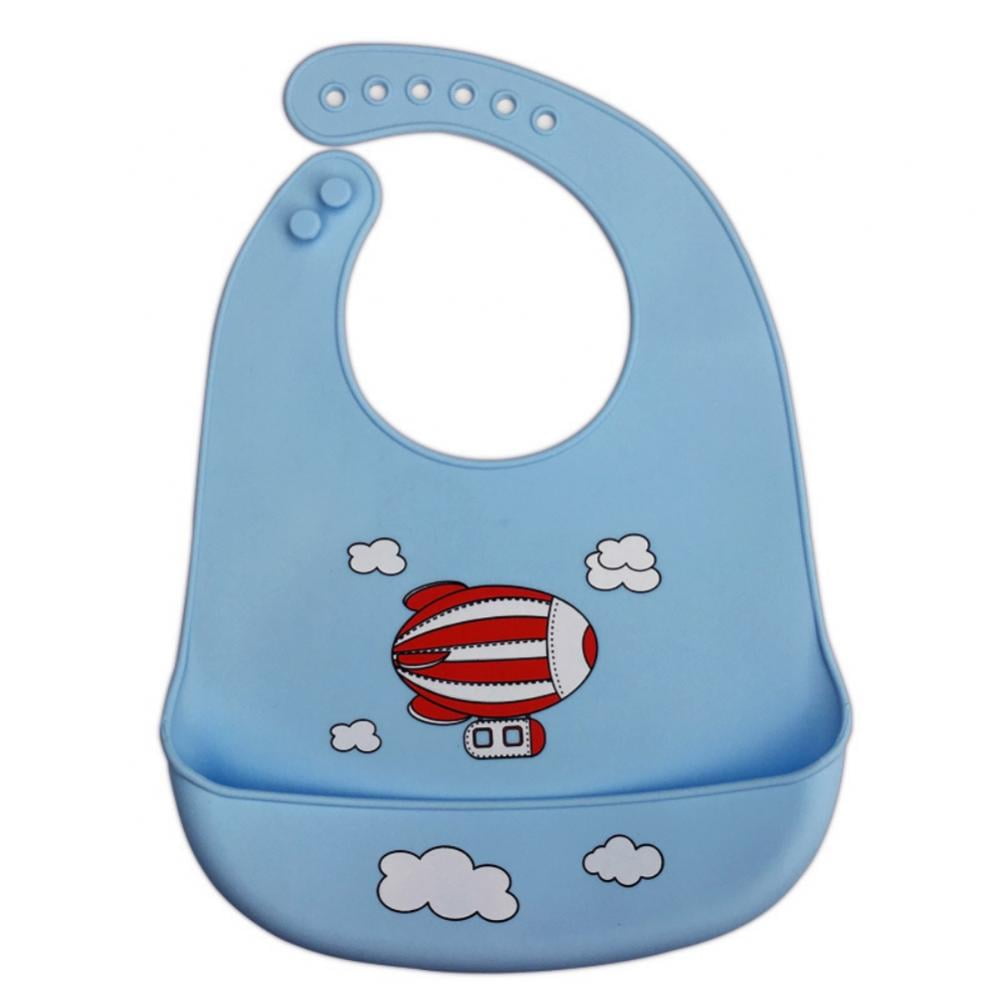 Cute Baby Soft Silicone Bib Waterproof Saliva Dripping Kid Infant Lunch Bibs LC 
