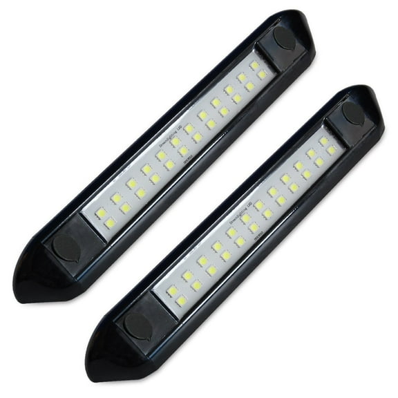 Dream Lighting 9.84" LED Awning Light,Black Shell,for RV Camper Trailer Exterior Light Fixture,Cool White,2-Pack