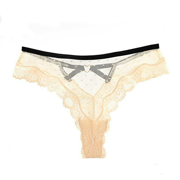 Pimfylm G String Thongs For Women Slutty Women's Cool Comfort Breathable  Mesh Brief Underwear Yellow Medium