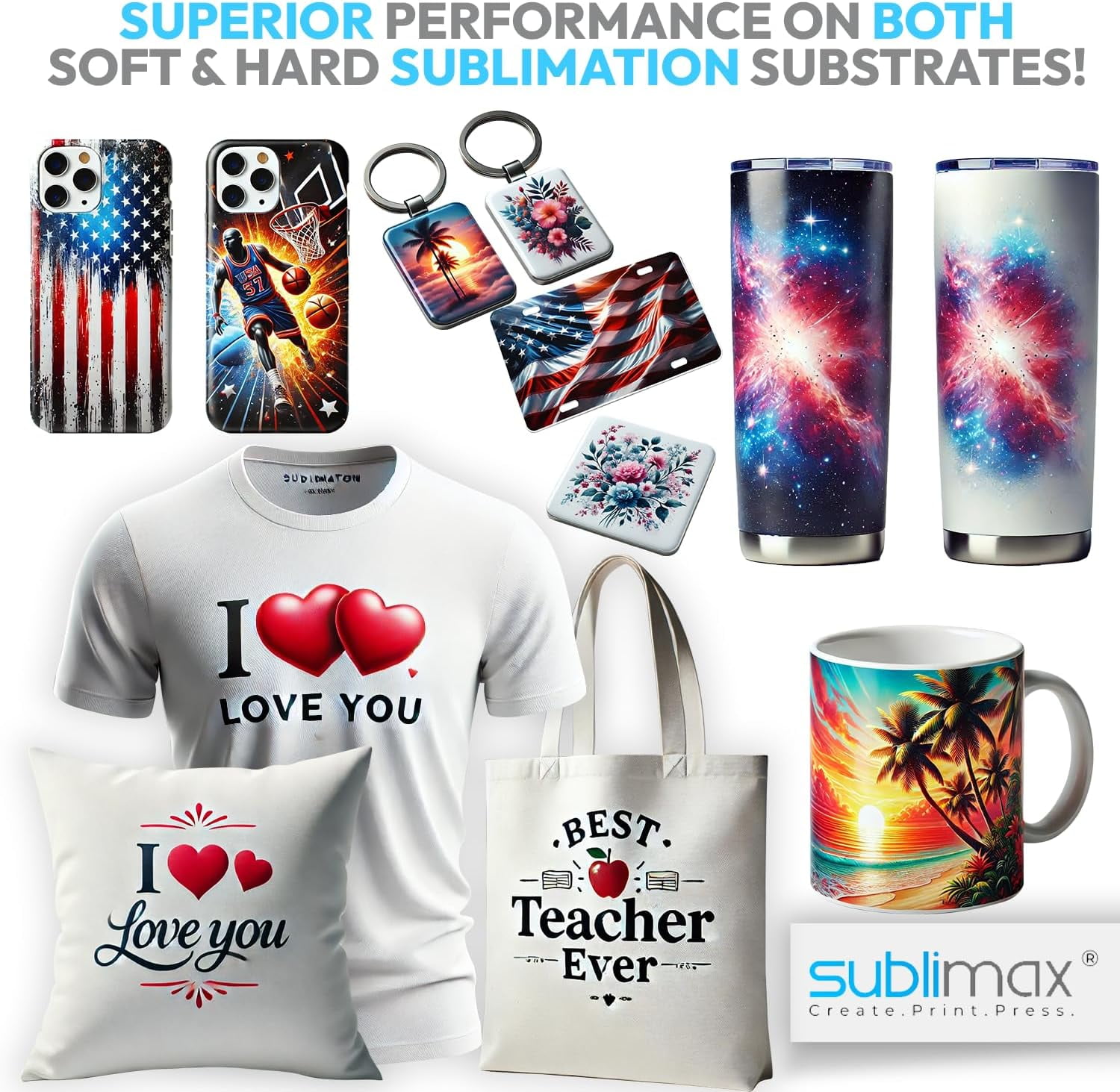 Sublimation Paper 8.5x14 (110 Sheets) DRY - NO SMUDGE - Compatible for use with Sawgrass SG500 & SG400 printer - Ideal for MUGS, and CHROMALUXE