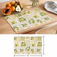 thumbnail image 6 of Summer Lemons Placemats Set of 8 Retro Farmhouse Botanical Fruit Leaves Place Mats Indoor Wipeable Table Mats Washable Cloth Dining Table Placemats for Kitchen Holiday Party Home Decor 13x19 Inch, 6 of 9