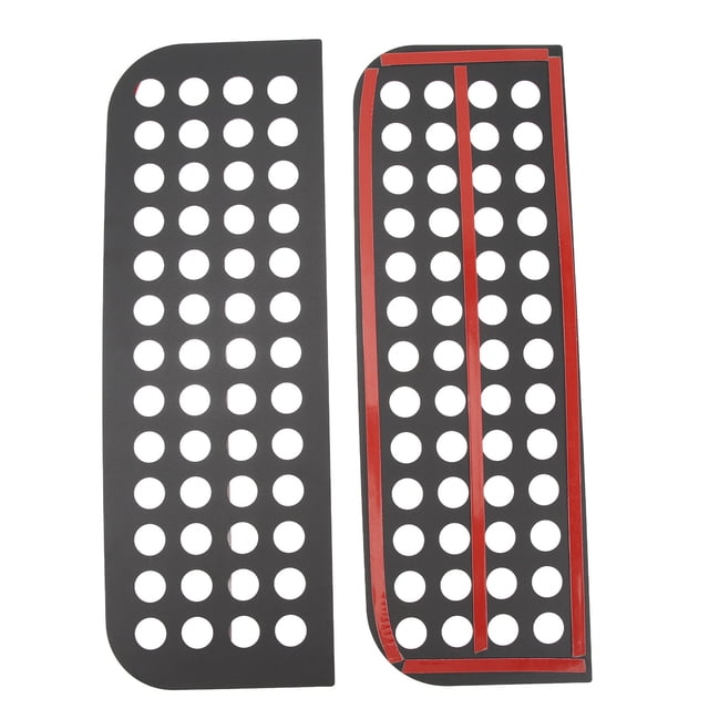 2PCS Rear Door Window Decals Aluminum Alloy Glass Panel Cover for JL Gladiator JT Unlimited 4 Door