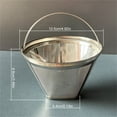 thumbnail image 2 of 304 Stainless Steel Coffee Filter Fine Meshes Cone Designs Metal Construction Espresso Machine Accessories, 2 of 8