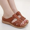 thumbnail image 6 of Leozcaa Wedge Slide Sandals for Women Comfortable Slip On Summer Platform Low Heel Walking Slip on Shoes, 6 of 7
