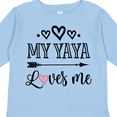 thumbnail image 4 of Inktastic My Yaya Loves Me Grandchild Girls Long Sleeve Toddler T-Shirt, 4 of 5