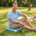 thumbnail image 5 of Fish Scale Pattern Foldable Seat Cushion for Bleachers, Stadium Seats, Camping & Outdoor Events, Portable Lightweight Pad with Carabiner, 5 of 6