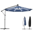 thumbnail image 1 of Outsunny 10 ft Offset Patio Umbrella with Solar Light, Hanging Parasol, 1 of 10