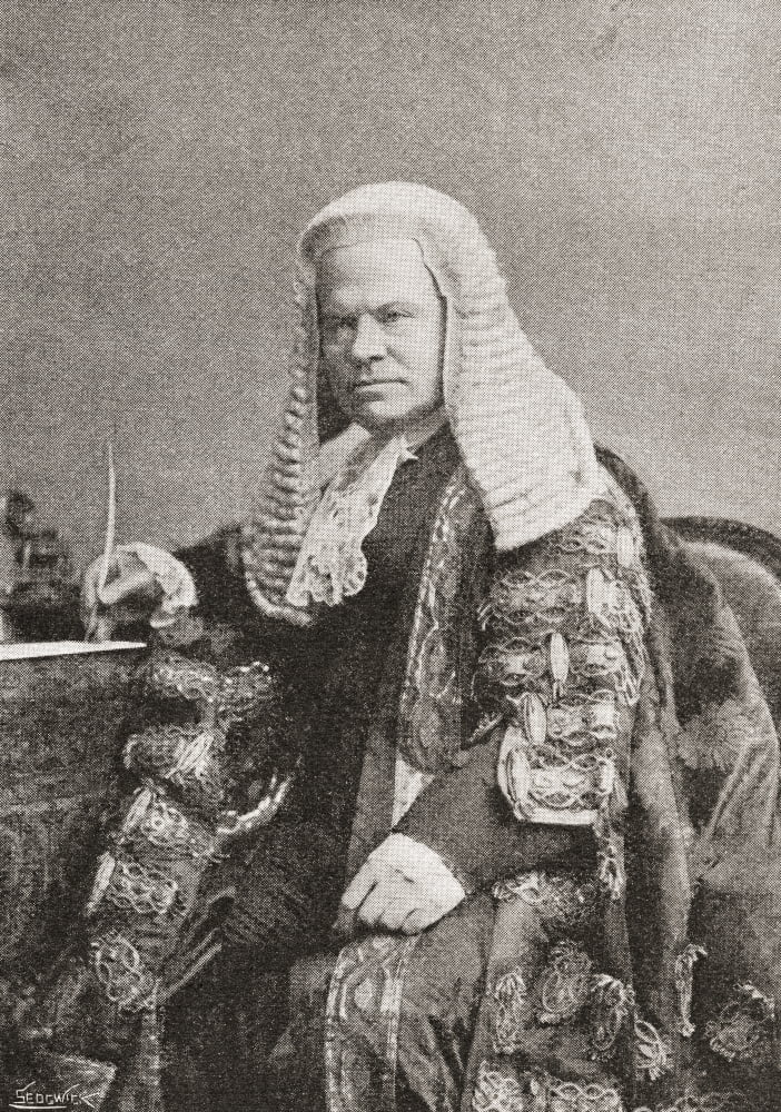 Hardinge Stanley Giffard 1St Earl Of Halsbury 1823-1921 English Barrister Politician Government Minister And Three Times Lord Chancellor Of Great Britain From The Strand Magazine Published 1896 Canvas
