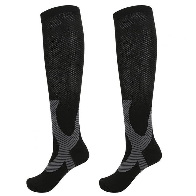 Calcetines de compresión Anti fatiga Alivio del dolor Medias hasta la rodilla para deportes al aire libre L/XL