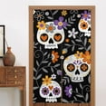 thumbnail image 4 of XMXY Japanese Doorway Curtain Noren, Black Sugar Skulls Flowers Door Closet Curtain Panel, Room Dividers Privacy Tapestry, 34 x 56 Inches, 4 of 7