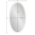thumbnail image 6 of Kate and Laurel Hogan Oval Framed Wall Mirror, White 24x36, 6 of 9
