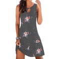 thumbnail image 3 of Vestido bohemio Mujer Ropa de playa Mini vestido sin mangas, Gris, Estampado, L sidaley AP002045-35, 3 of 4