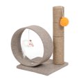 thumbnail image 5 of HOBBYZOO 13" Cat Tree Tower with Linen Circular Ring, Toys, Beige brown, 5 of 12