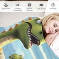 thumbnail image 3 of HENGT  Kids Dinosaur Blanket, Soft and Warm Flannel Plush Printed Dinosaur Toddler Blankets, Blanket for Boys and Girls,, 3 of 6