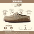 thumbnail image 2 of Cushionaire Hobby Genuine Leather Cork Footbed Clogs for Women - Suede Casual Shoes with Cushioned Comfort, Arch Support, Buckle Strap | Slip-On Mules, 2 of 27
