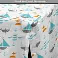 thumbnail image 4 of Orange Blue Dog Crate Cover, Theme Sailboats Seagulls and Fishes Pattern, Easy to Use Pet Kennel Cover Small Dogs Puppies Kittens, 7 Sizes, Multicolor, by Ambesonne, 4 of 6