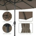 thumbnail image 3 of 15FT Double Sided Patio Umbrella Outdoor Market Umbrella with Base Orange, 3 of 5