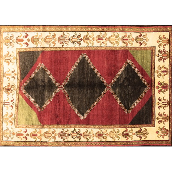 Ahgly Company Indoor Rectangle Persian Brown Traditional Area Rugs, 5' x 7'
