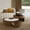 Brown, variant on POVISON Lift-top Modern Nesting Coffee Table Set Of 2, White Sintered Stone Coffee Table Set For Living Room, 31.49'', Brown