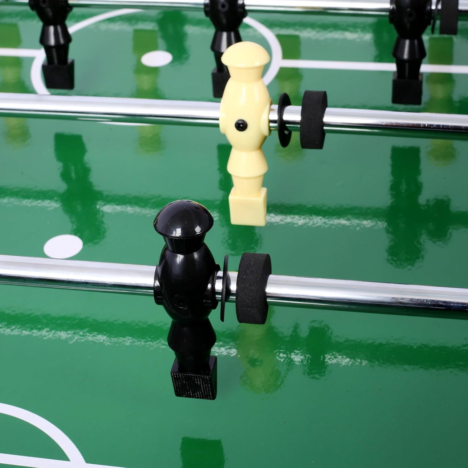 43“ Upgrade 5-in-1 Multi-Game Table - Billiards, Push Hockey, Foosball, Ping Pong, and Basketball black/red