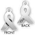 thumbnail image 1 of Sterling Silver 16" 1mm Box Chain Engravable Awareness Ribbon Pendant Necklace, 1 of 2