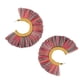 thumbnail image 4 of Pendientes de aro Perfecl Étnicos con Flecos y Borlas Bohemias Multicolor, 4 of 8