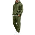 thumbnail image 4 of Mens Athletic Outfit Sets Zeliretfy Men's Hoodies Tracksuit Sweatsuit Sweatshirt and Sweatpant for Men 2 Piece Sets, Pullover Shirts and Pants Sportswear Set, 4 of 7