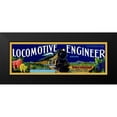 thumbnail image 2 of Retrotravel 18x9 Black Modern Framed Museum Art Print Titled - Locomotive Engineer Brand California Grapes, 2 of 5