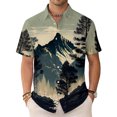 thumbnail image 7 of jowamay Men's Hawaiian Shirts Pine Tree Lapel Short Sleeve Casual Button Down Shirts Fashion Clothes for Streetwear, 7 of 7