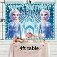 thumbnail image 2 of Frozen Girl Elsa Princess Backdrop Banner Party Supplies Post Birthday Decorations Background for Photography Taspestry, 2 of 6