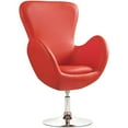 thumbnail image 1 of Bowery Hill Faux Leather Swivel Accent Chair in Red, 1 of 2