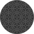 thumbnail image 1 of Ahgly Tapis Rond Lavable en Machine Intérieur Transitionnel Noir Charbon, 4 Pieds Rond, 1 of 7