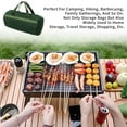 thumbnail image 6 of Grill Accessory Storage Bag Heavy Duty Canvas BBQ Tool Organizer with Double Zipper Portable Carry Pouch for Camping Hiking Outdoor Cooking, 6 of 9