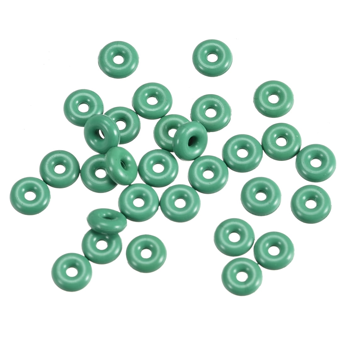 30pcs 1.5mm Thick Heat Resistant Green ORing Rubber Sealing Ring 4mm