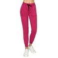 thumbnail image 3 of ALWAYS Women Jogger Sweatpants - Super Soft Stretch Lightweight Drawstrings Pants with Pork Chop Pockets Deep Red M, 3 of 6