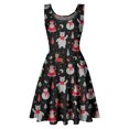 thumbnail image 4 of Moda mujer verano cuello redondo estampado navideño suelto cómodo vestido sin mangas Fridja  hjkh586, 4 of 5