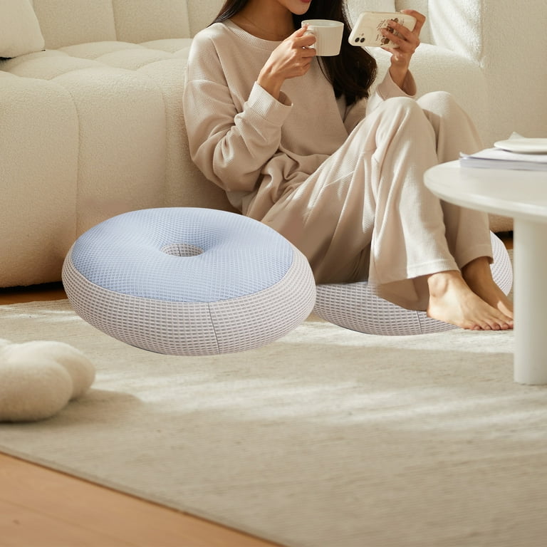 Large Round Double-Side Corduroy Floor Pillows Seat Cushion for