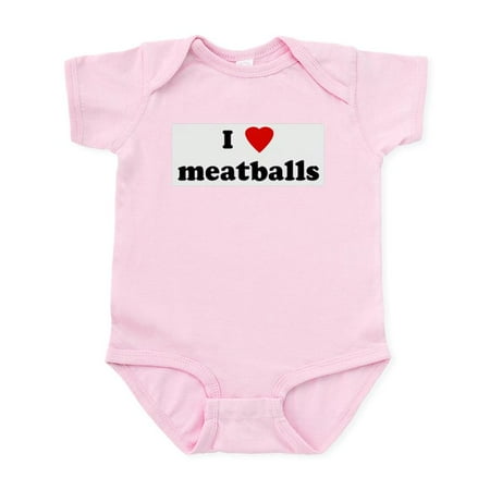 

CafePress - I Love Meatballs Infant Bodysuit - Baby Light Bodysuit Size Newborn - 24 Months